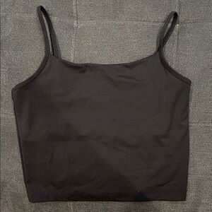 Black Women's Athletic Cropped Camisole Top